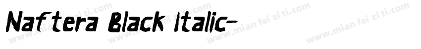 Naftera Black Italic字体转换